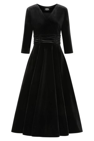 Vale Velvet Swing Dress in Extended Sizing